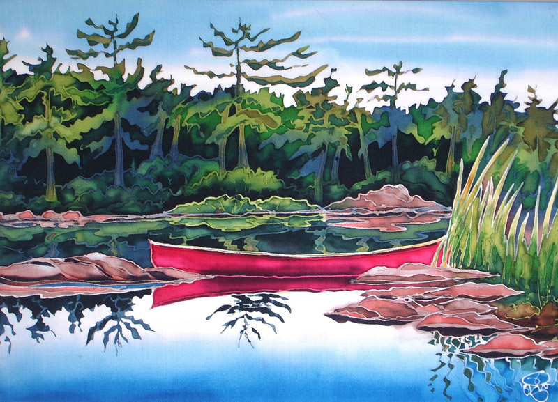 OS #3 Canoe at David Lake silk