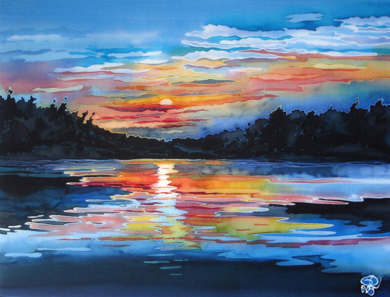 OS #4 Light over George lake silk