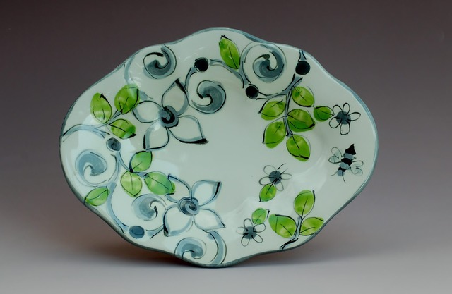 #8 Small Oval Platter in Grey