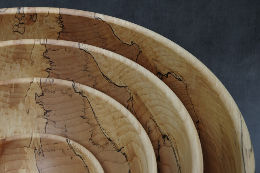 Spalted Maple nested bowls