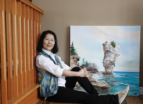 Landscape on arylic Emily Bi