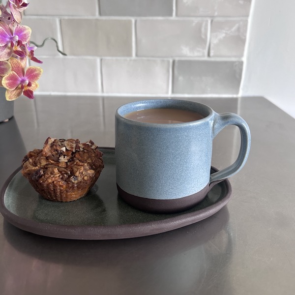 Blue Iris Studios Snack Plate with coffee and muffin